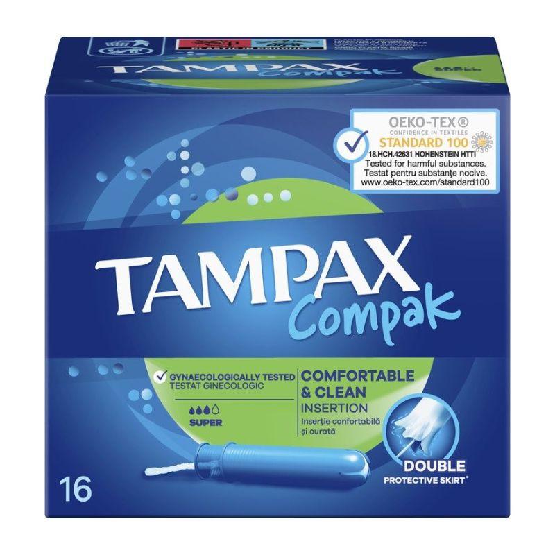 Tampax Compak Super tamponi sa aplikatorom – 16 komada