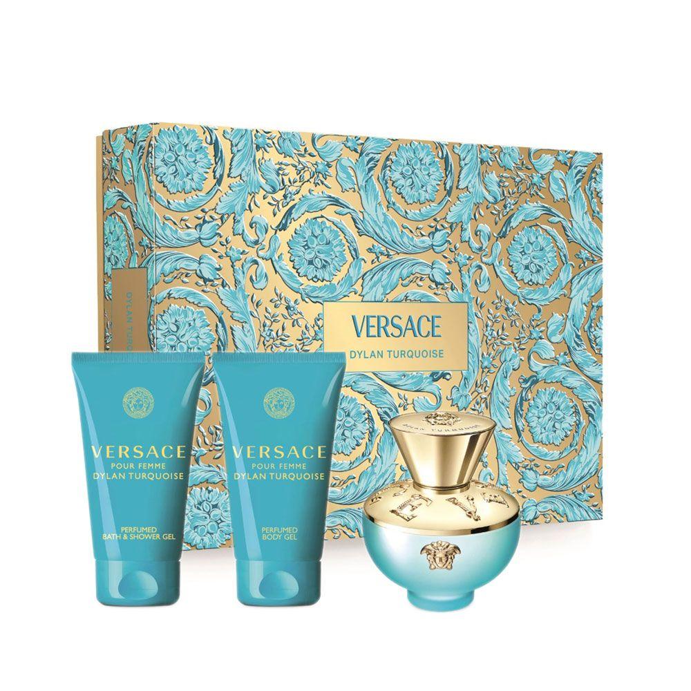 Versace Dylan Turquoise EDT Set (50 ml + Body & Shower Gel 50 ml + Bath Gel 50 ml)