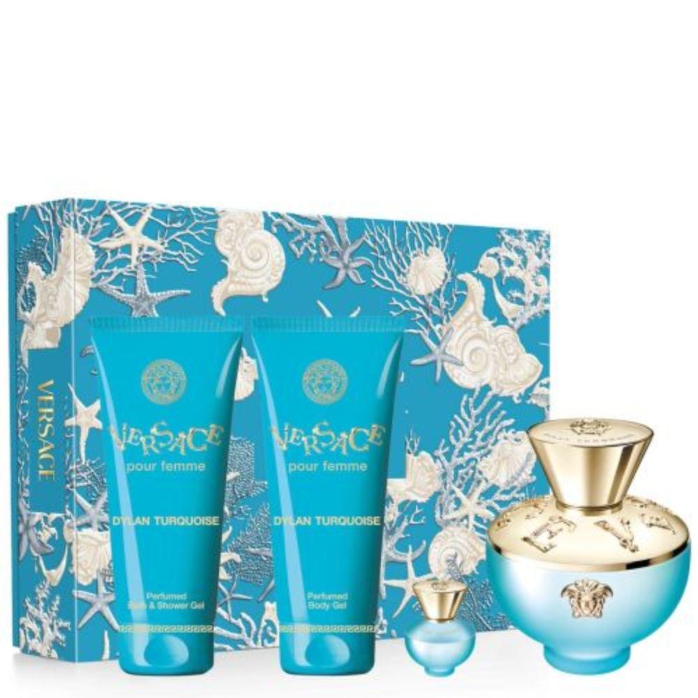 Versace Dylan Turquoise Woman Set – EDT 100ml + EDT 5ml + Shower Gel 100ml + Body Gel 100ml
