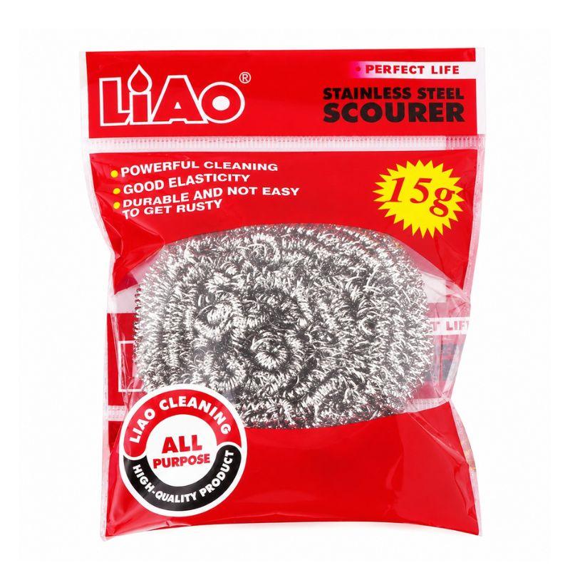 Žica za Sudove LIAO H130024 – Inox Žica za Ribanje Šerpi, Tiganja i Posuđa 15 g