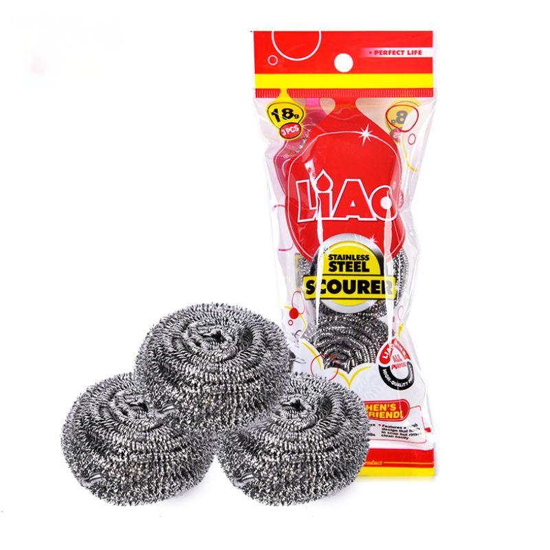Žica za Sudove LIAO H130045 3/1 – Inox Žice za Ribanje Šerpi, Tiganja i Posuđa