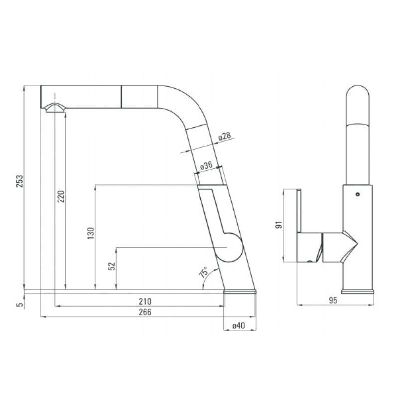 Deante Slavina Silia BL/T BQS B730