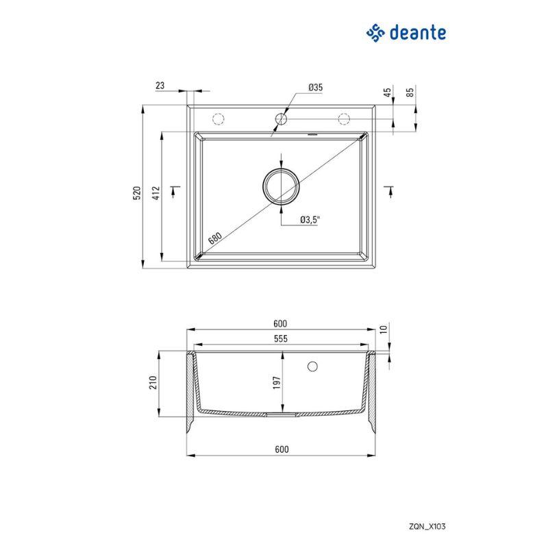 Deante Sudopera Andante 60/MGR