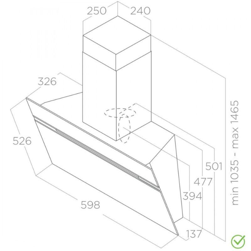 Aspirator STRIPE WH/A/60