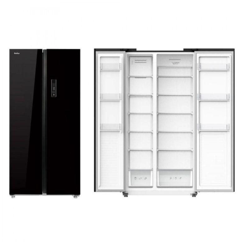 Amica friziider kombinovani side by side FY5339.6GDFB crni 182x91