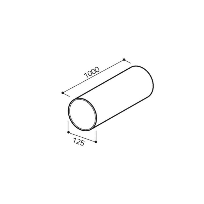 Elica okrugla cev f 125 1 m