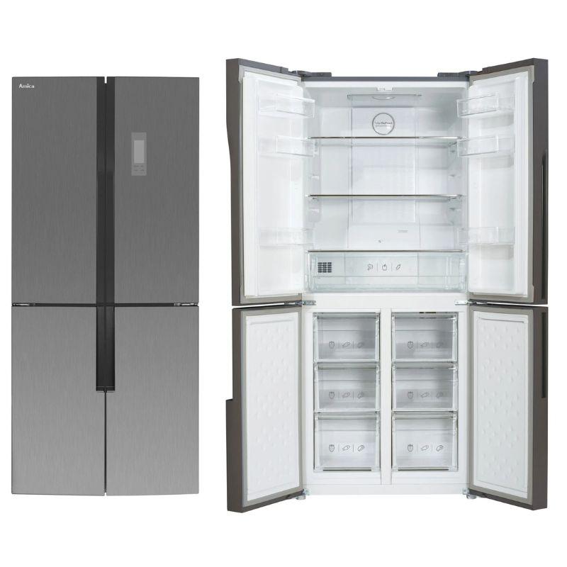 Amica frizider side by side FY5049.6DFX 181x78 sivi