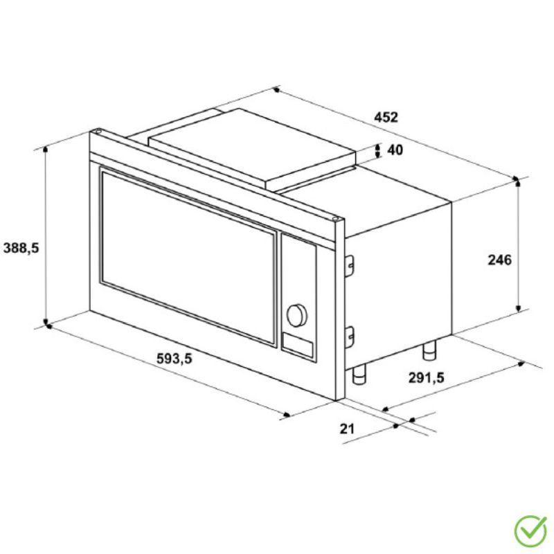 Amica ugradna mikrotalasna rerna AMMB25E2SGI X-TYPE