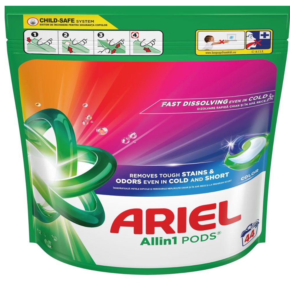 Ariel PODS Color kapsule za veš 44 kom i Lenor omekšivač Spring Awakening 1625 ml – komplet za dubinsko čišćenje i dugotrajnu svežinu veša