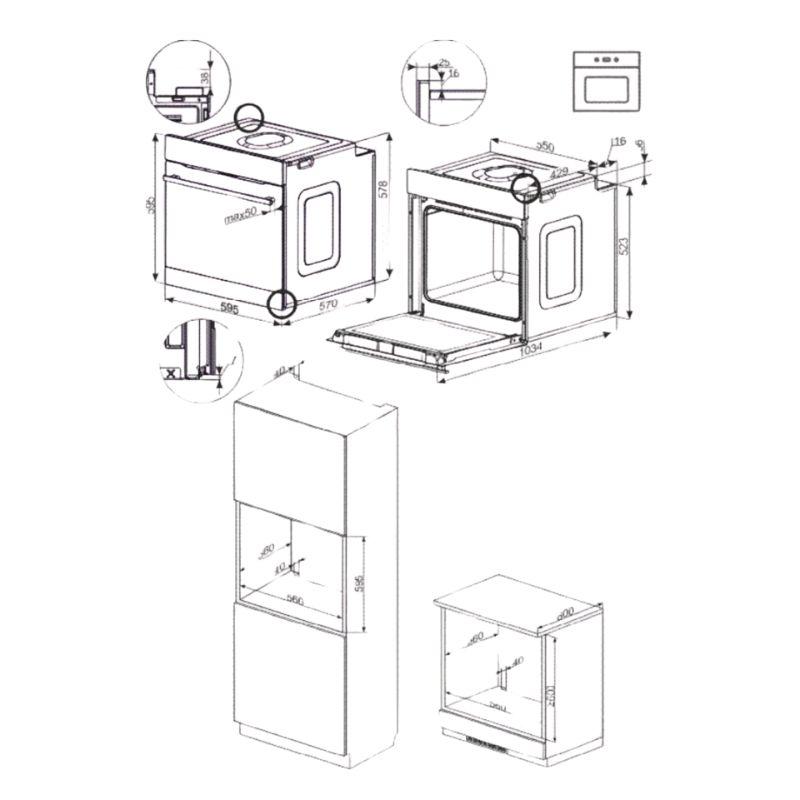 Amica ugradna rerna ED37619W X-TYPE 56918