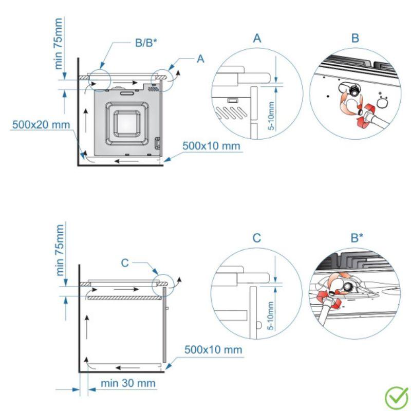 Amica ugradna plinska ploča PGD6101APR