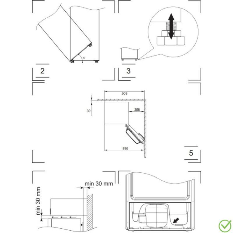 Amica KS15611R frizider 85 cm
