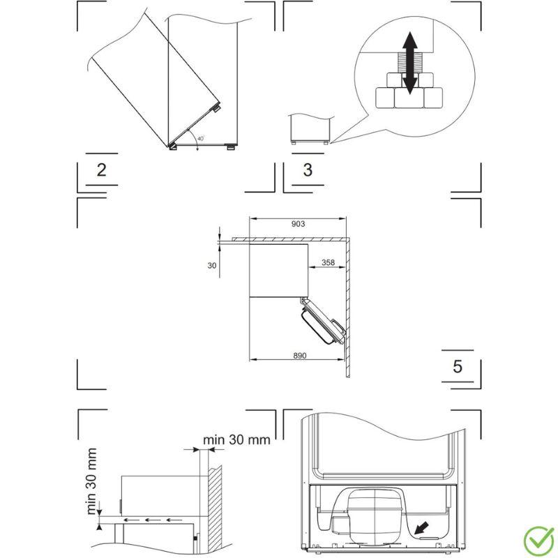 Amica KS15610R frizider 85 cm