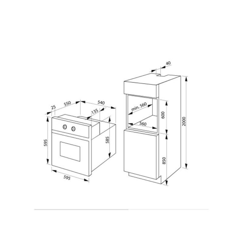 Amica ugradna parna rerna ED57369XA X-TYPE 56959