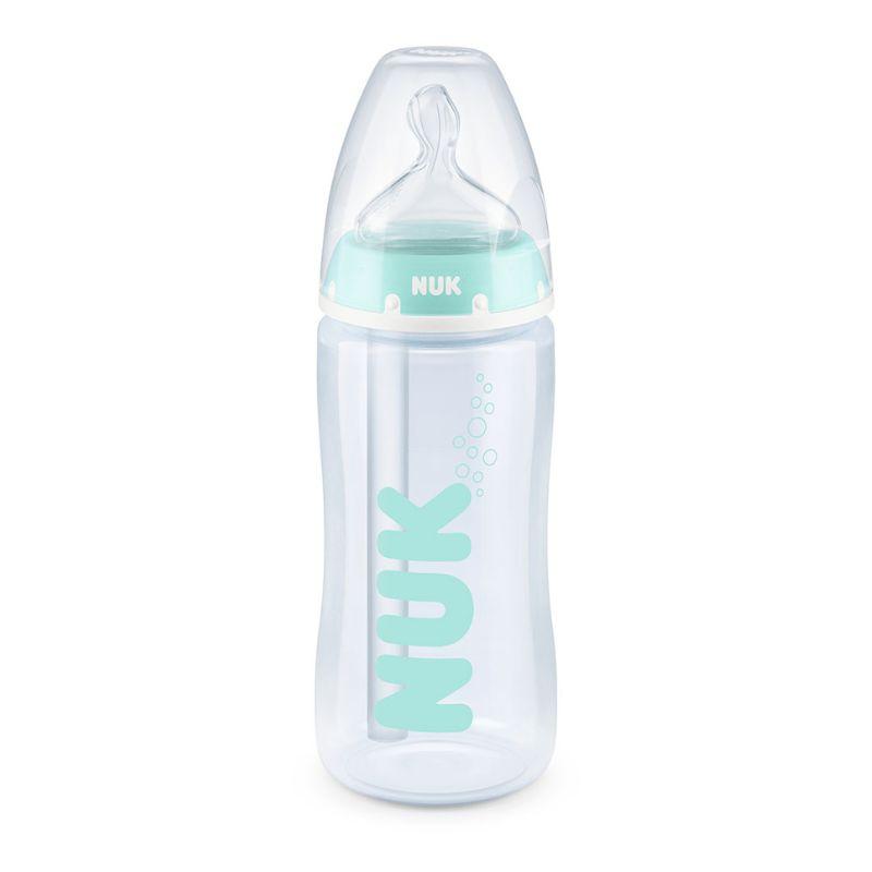 NUK Anti-Colic plastična flašica sa indikatorom temperature, 300 ml, veličina M (0-6 meseci)​
