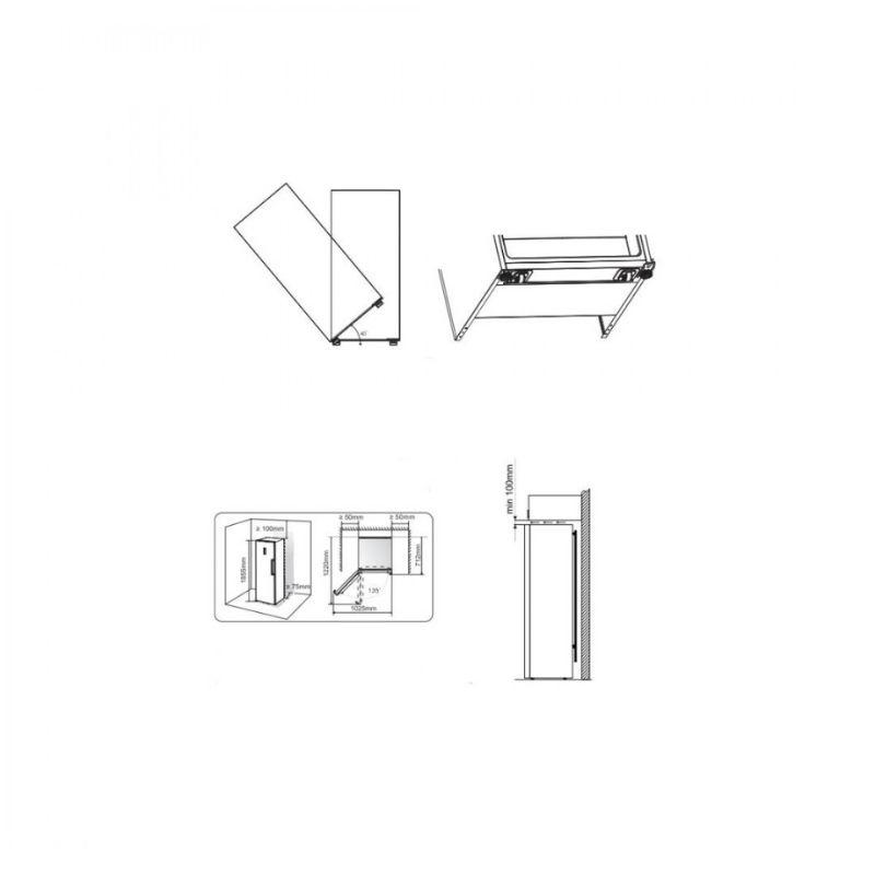 Amica frizider FC3716.3DFCZMX 185 cm sivi
