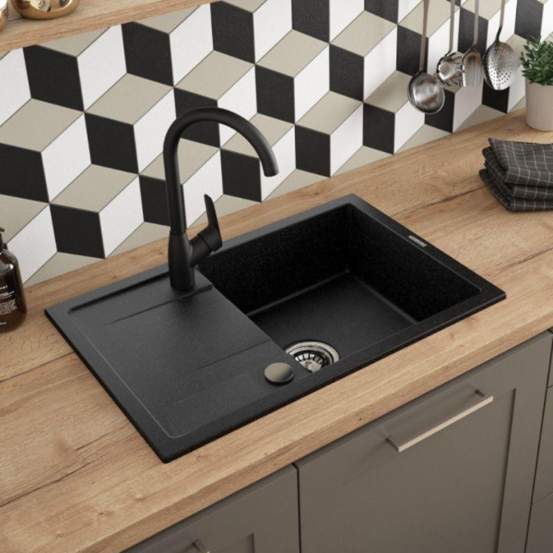 Deante BMO N62M jednoručna slavina mat crna sa keramičkim mešačem