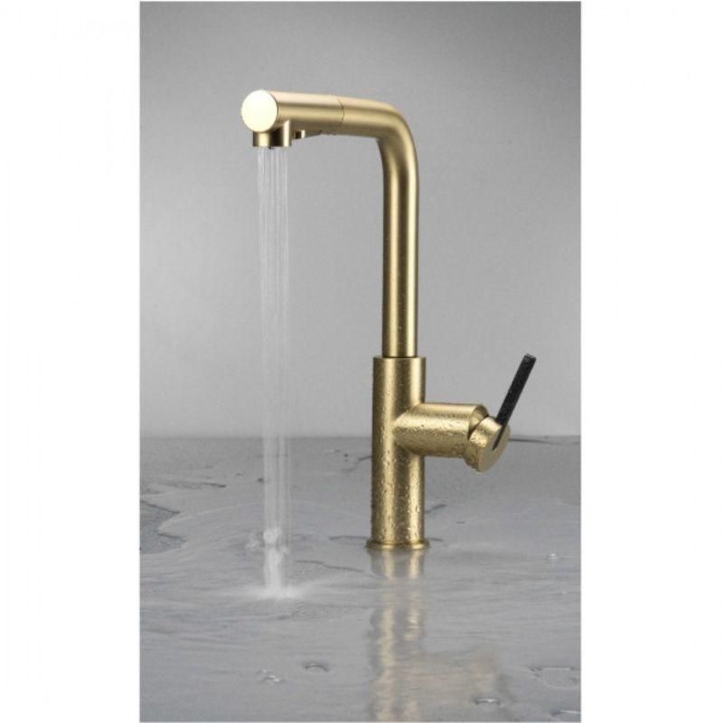 Deante MOMI BKM R73M slavina brušena zlatna sa tuš glavom