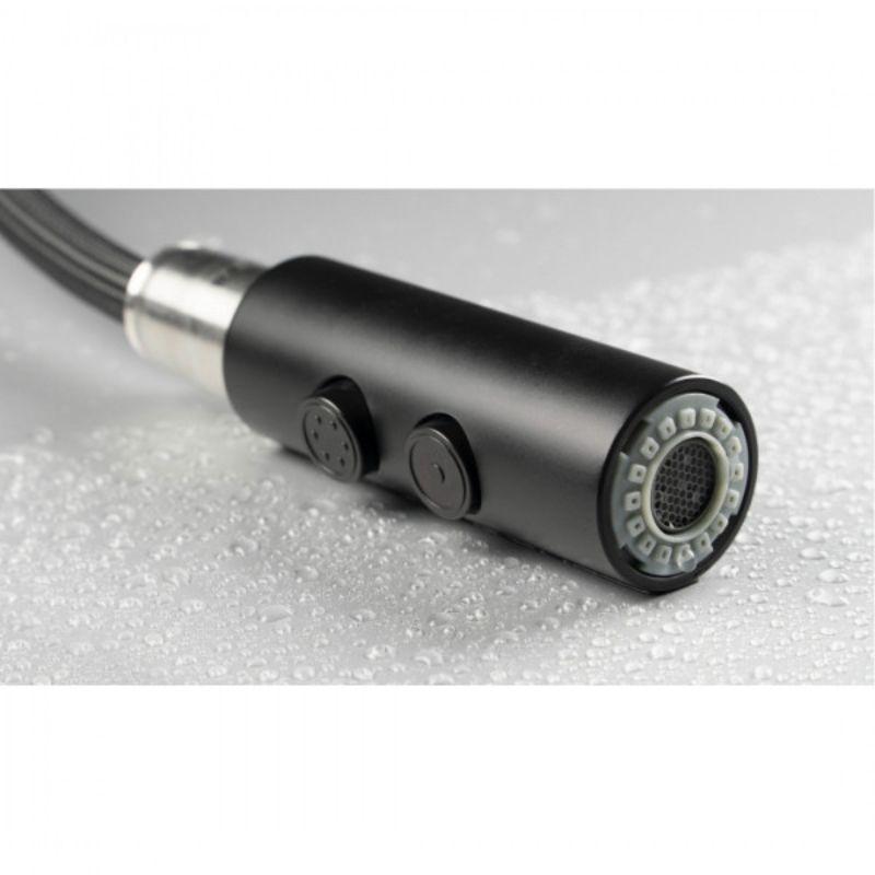 Deante Olfato BQO N72M mat crna slavina sa tuš glavom na izvlačenje