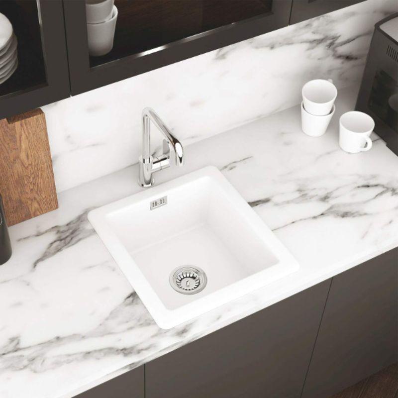 Deante Sabor 45/WH ZCB 6103 keramička bela sudopera bez oceđivača