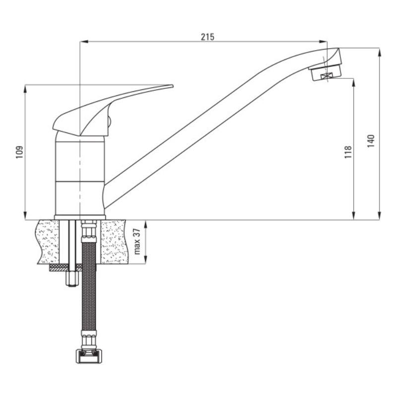 Deante Twist set inox sudopera ZHC 0813 i slavina BMU 060M hrom