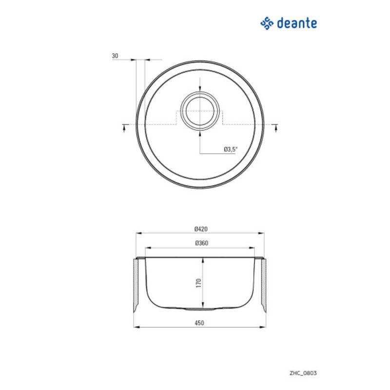 Deante Twist set inox sudopera ZHC 0813 i slavina BMU 060M hrom