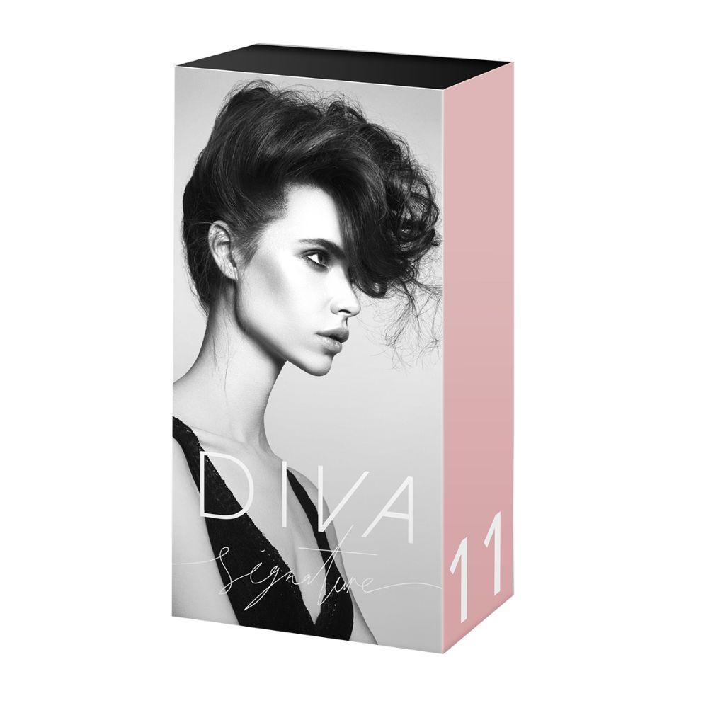 Diva Signature Free Styler DIVA11 bežična pegla Bežična keramička pegla za kosu DIVA11 Diva Signature mini pegla za putovanja Diva Free Styler u crnoj boji