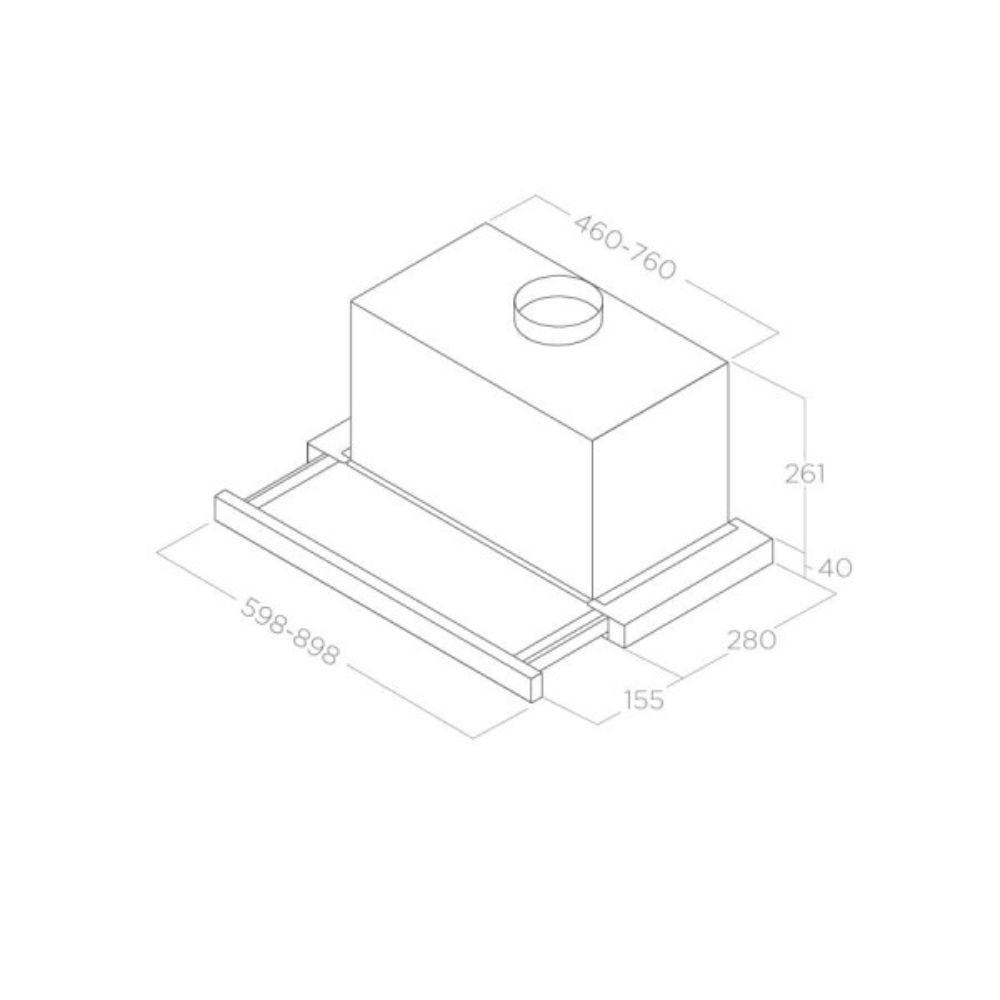 elica elite 26 ix a 90 teleskopski aspirator inox