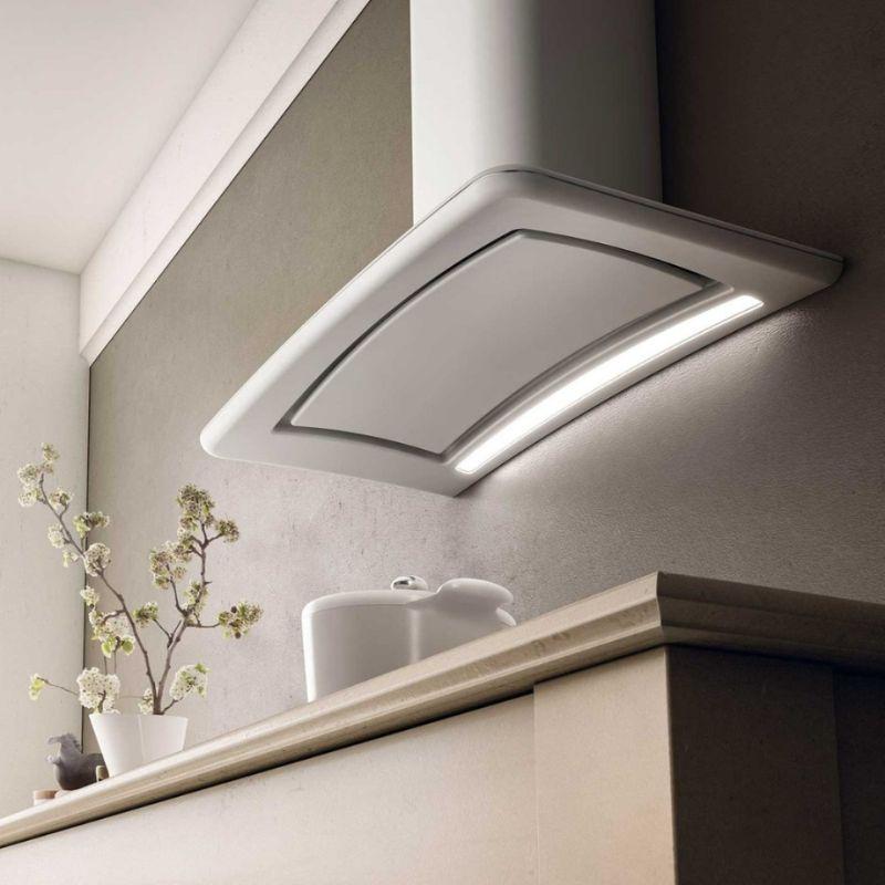 Elica SWEET WHITE F/85 – zidni aspirator sa filterima, LED trakom i komandama na dodir, bela boja