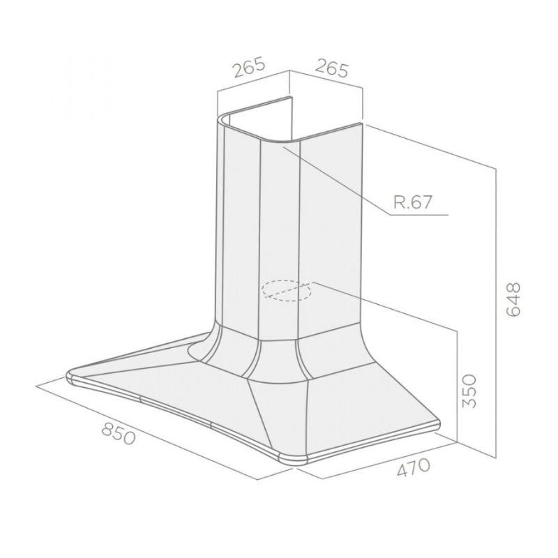 Elica SWEET WHITE F/85 – zidni aspirator sa filterima, LED trakom i komandama na dodir, bela boja