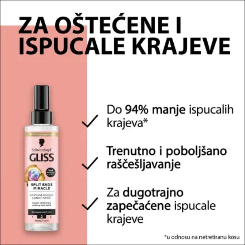 Gliss sprej regenerator za kosu - Split Ends Miracle - 200ml