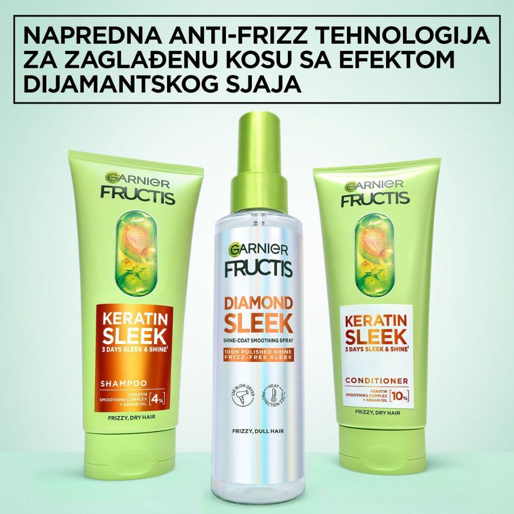 garnier keratin sleek anti frizz balzam