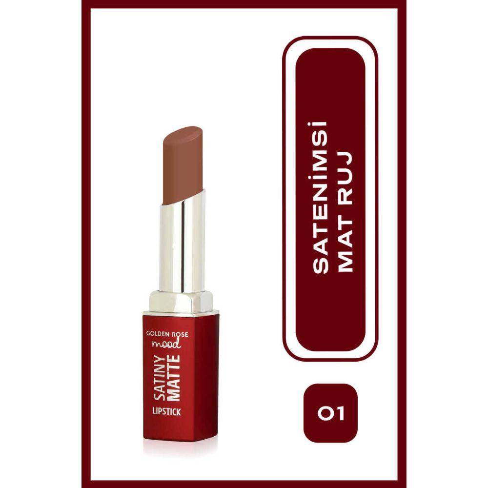 golden rose lipstick satiny matte 01