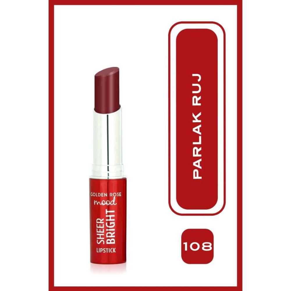 golden rose sheer bright lipstick 108