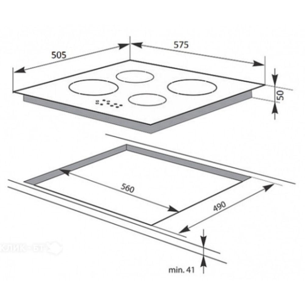 Hansa BHCI66706 staklokeramička ploča sa inox okvirom