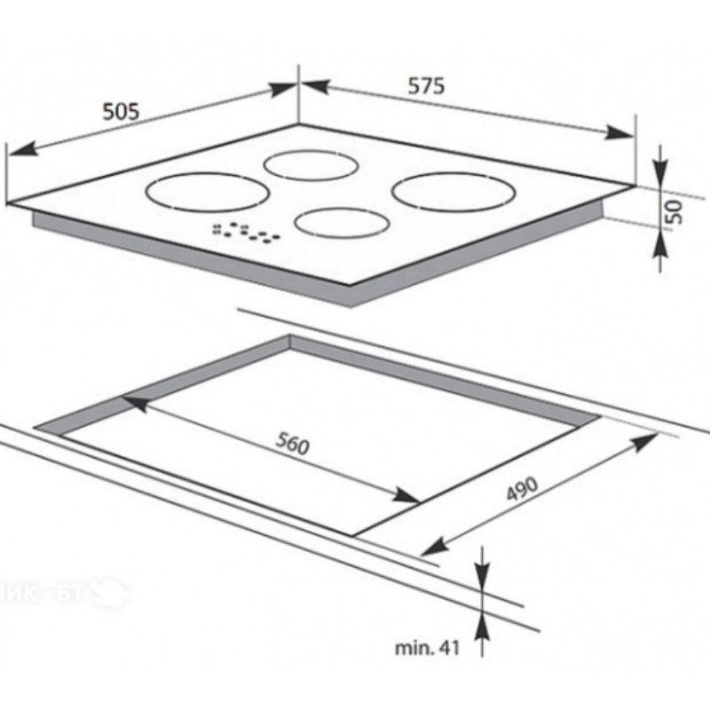 Hansa BHMS61414030 kombinovana ugradna ploča sa HiLight zonama i gasnim gorionicima