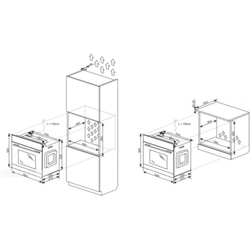 Hansa BOEW68481 bela ugradna rerna sa 8 programa i trostrukim zastakljenjem