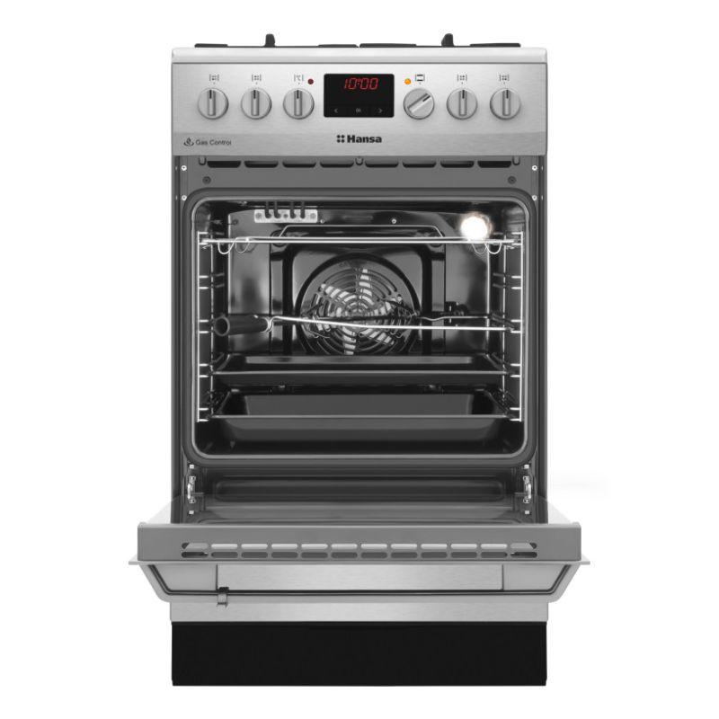 Hansa FCMX582509 kombinovani šporet inox 50 cm sa ventilatorskom rernom, grillom i ražnjem