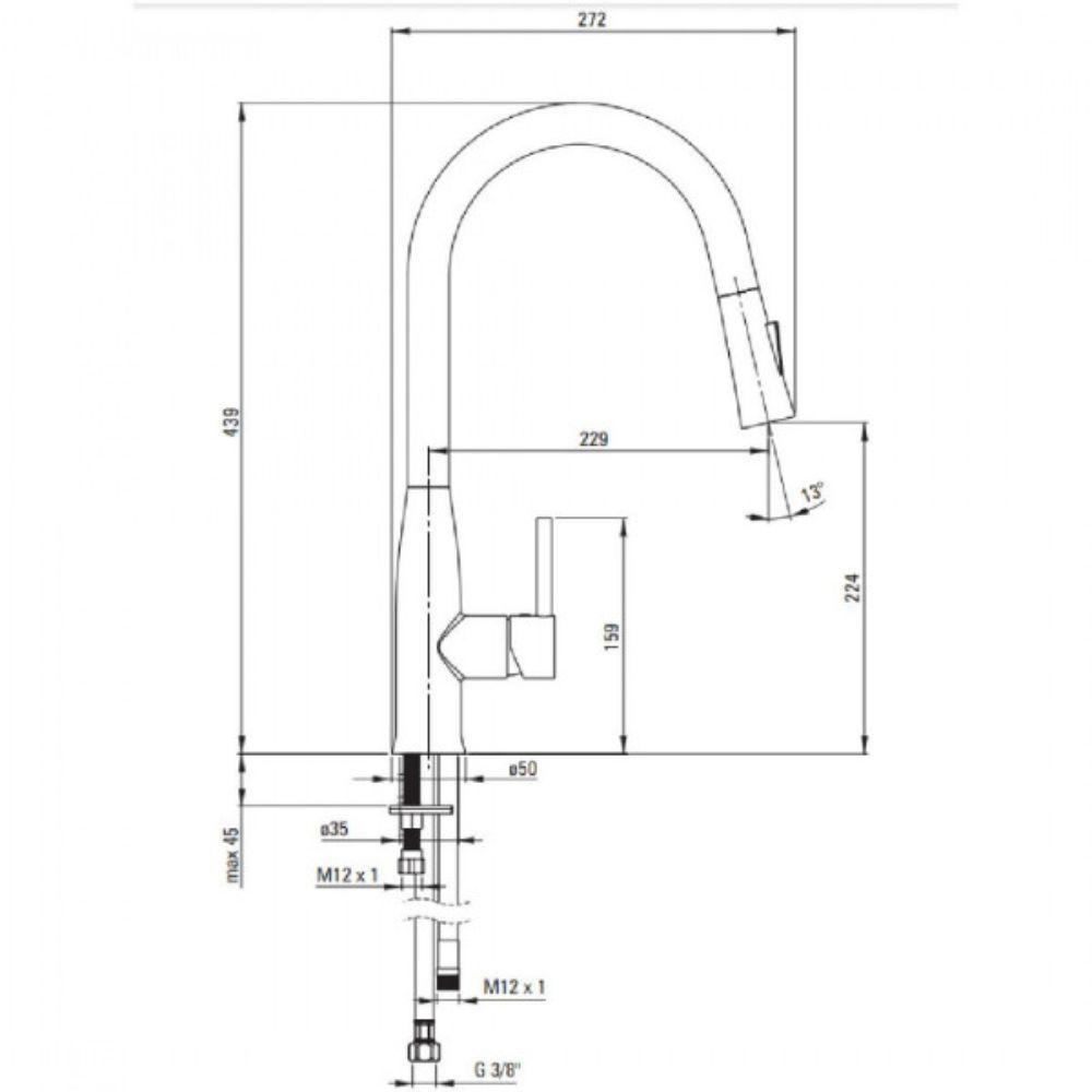kuhinjska slavina deante jednoručna visoka