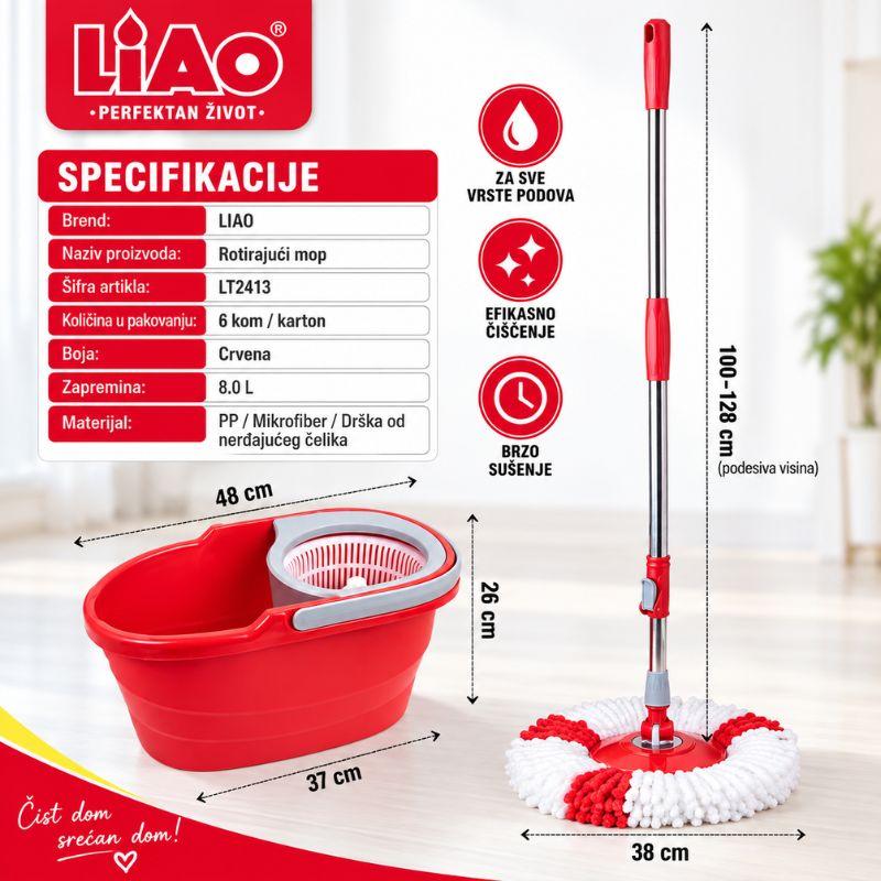 LIAO LT2413 Tornado mop sa 2-Way Drive sistemom