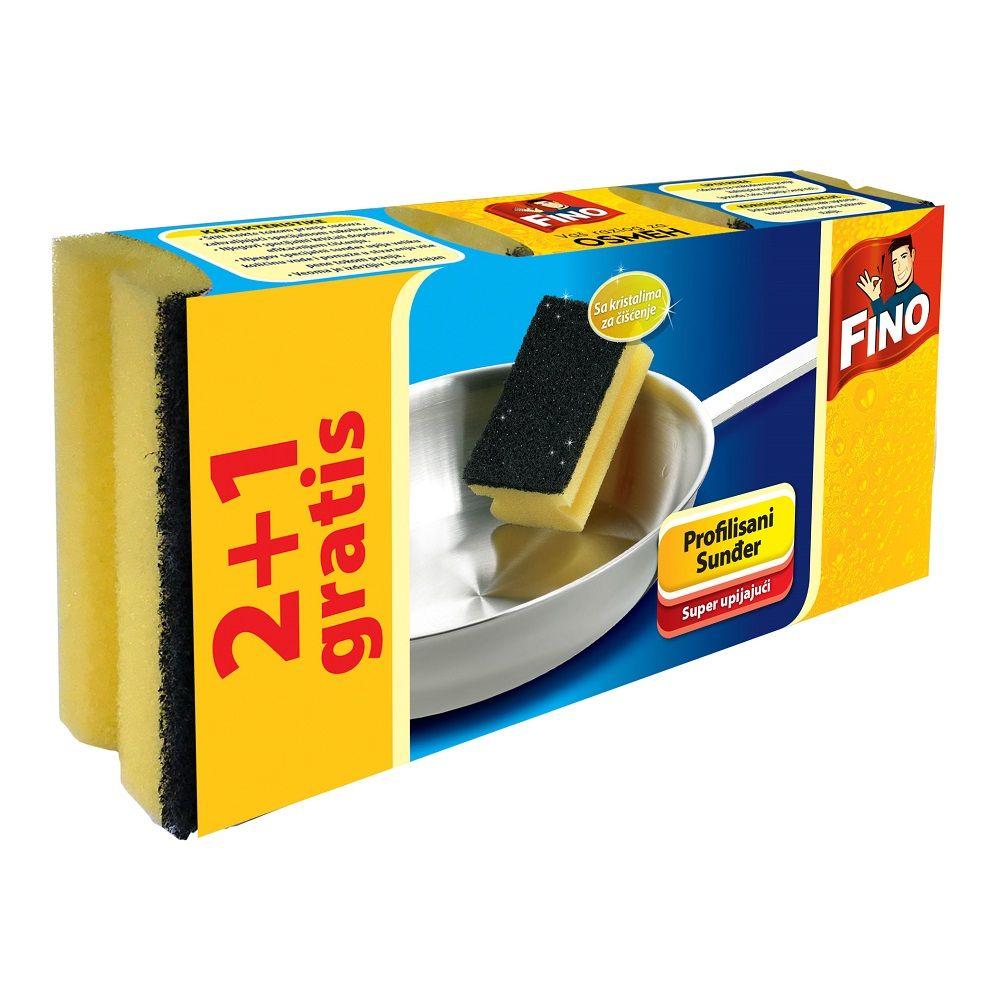 Pakovanje 3 sunđera Fino sa abrazivnim slojem