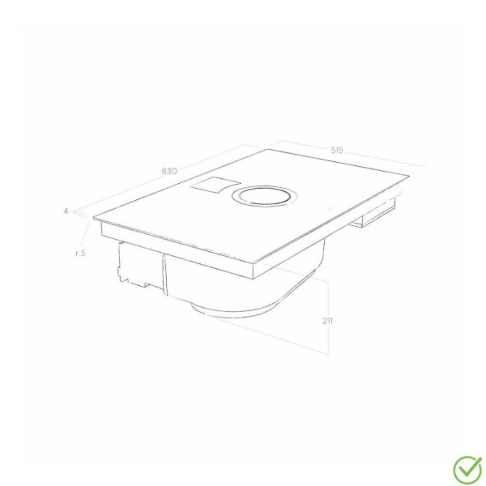 Ploča za kuvanje sa 4 zone i Bridge funkcijom Elica