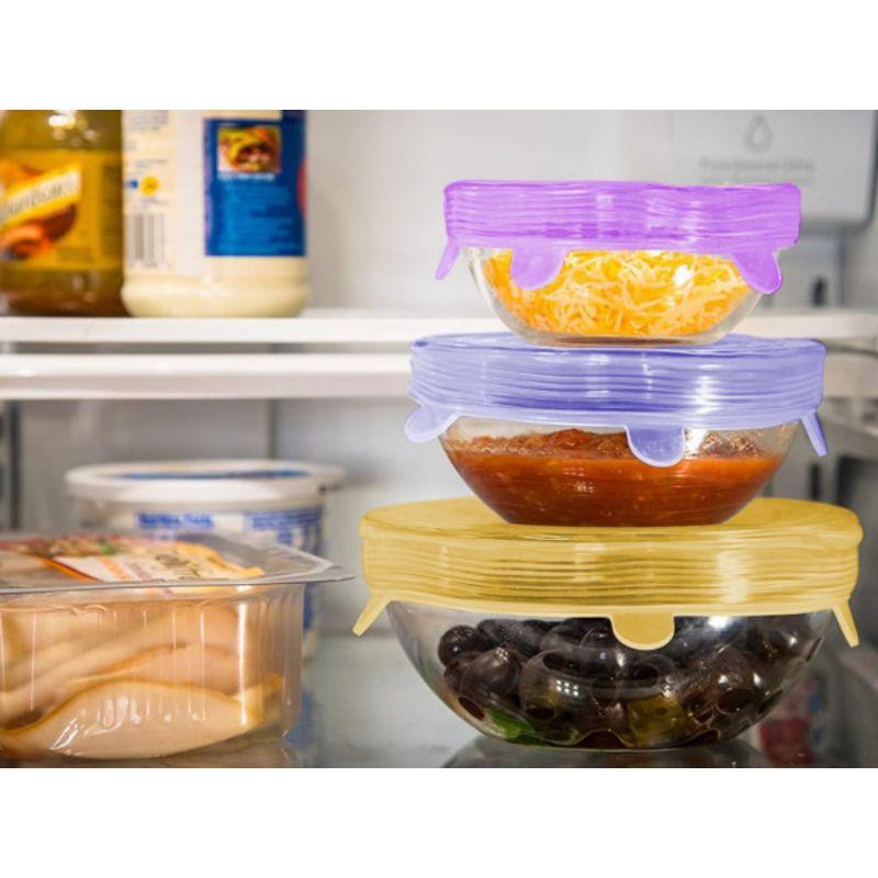 Set silikonskih poklopaca 12 kom C102COC101 rastegljivi BPA free za posude i čaše