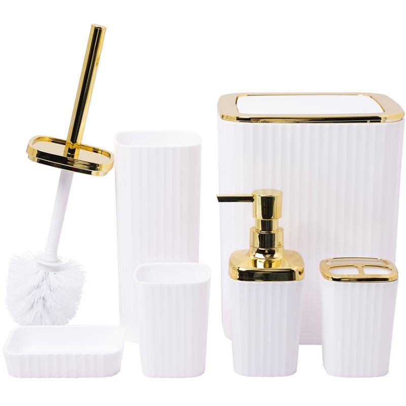 Set za kupatilo H130505 LIAO 6 delova sa zlatnim detaljima
