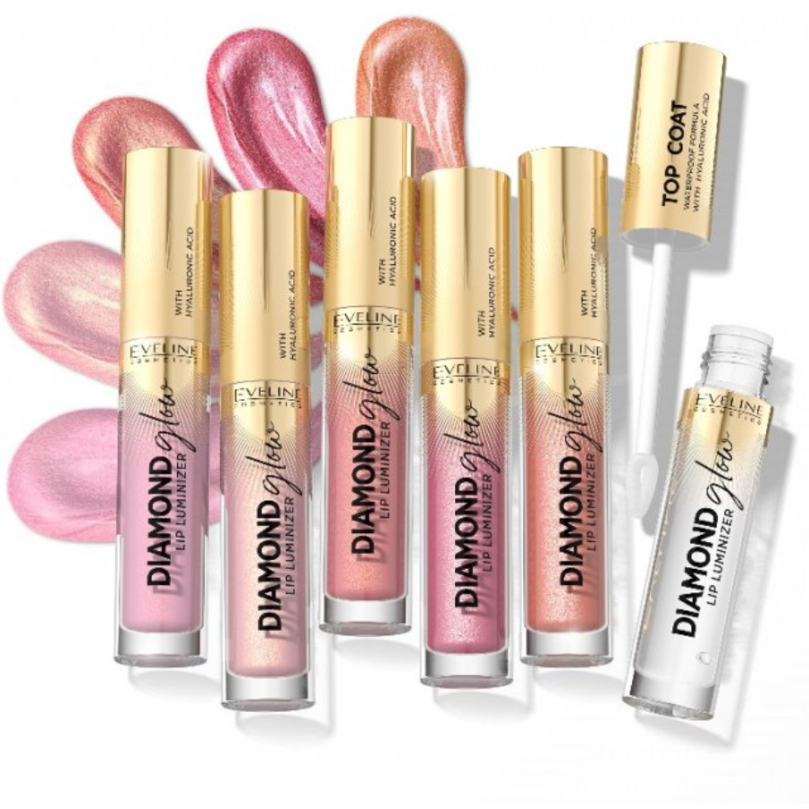 Sjaj za usne DIAMOND GLOW LIP LUMINIZER 08 Honey Glam, 4,5ML Eveline
