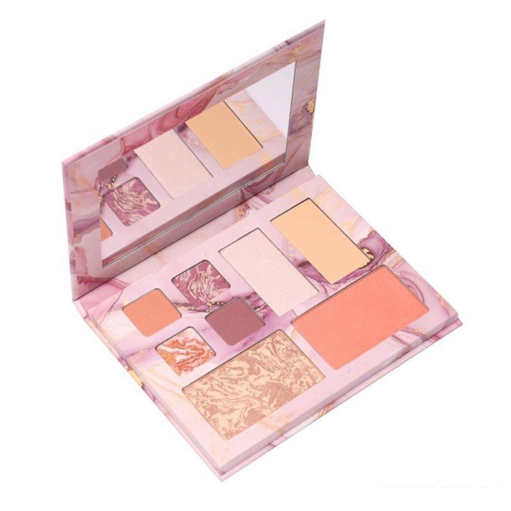 Sunkissed Pretty Precious Eye & Face Palette paleta senki, bronzera, rumenila i hajlajtera sa ogledalom, višenamenska šminka za sve tonove kože