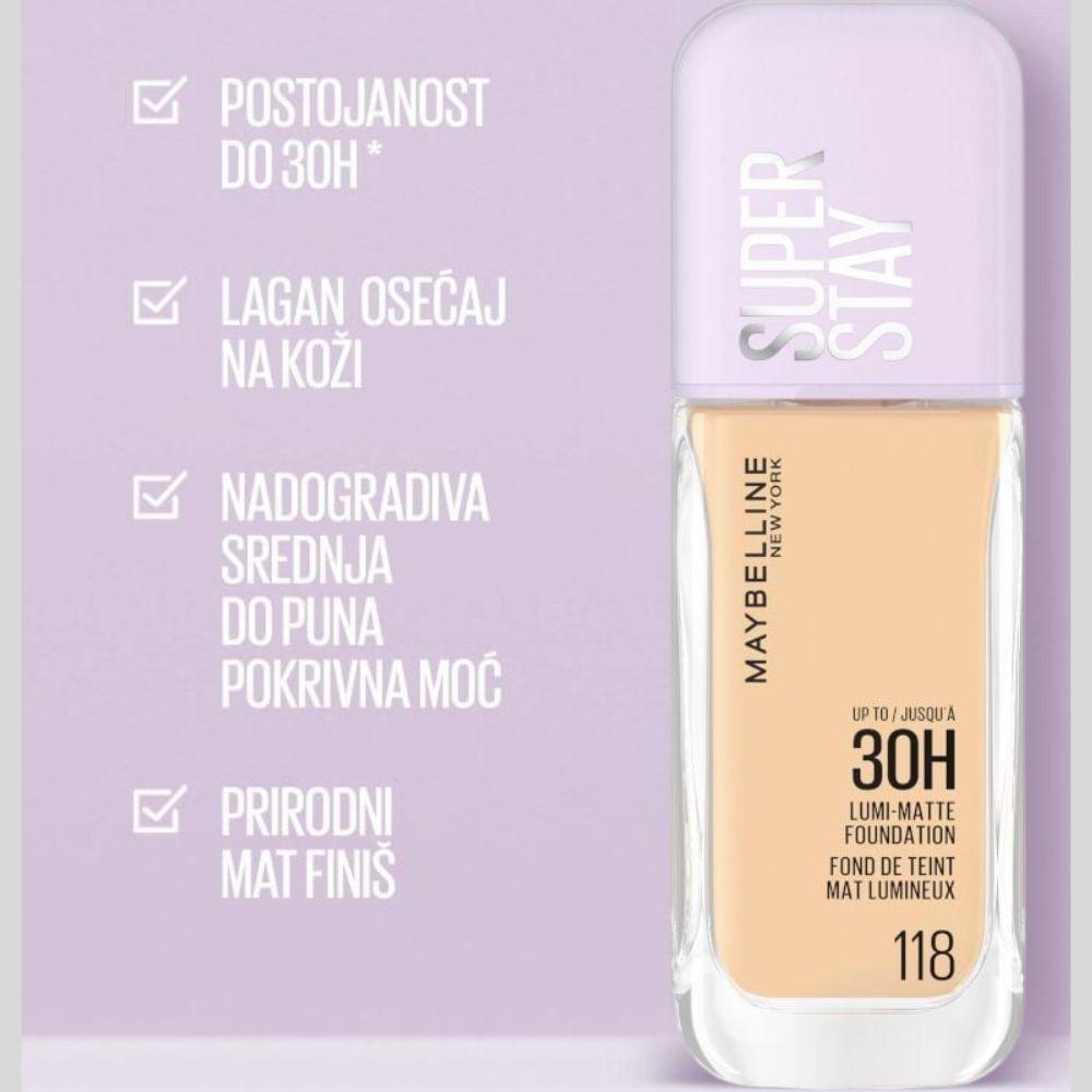 Tečni puder Maybelline 118 – dugotrajna pokrivenost za prirodan izgled