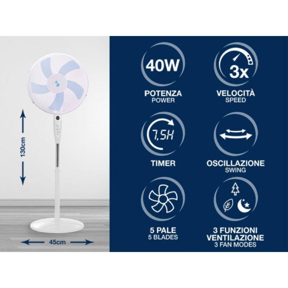 ventilator 45cm 130cm oscilacija podesive brzine