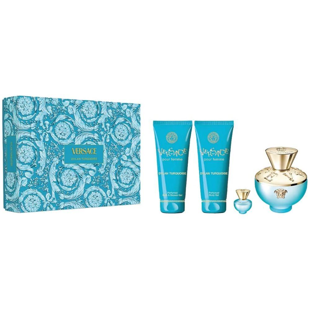 Versace Dylan Turquoise Woman set – EDT 100ml, mini EDT, gel za tuširanje i losion za telo