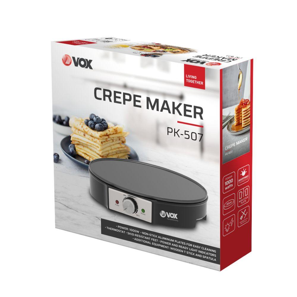 VOX PK507 aparat za palačinke 31 cm sa nelepljivim pločama i dodatnom opremom